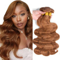 Light Brown Body Wave Hair Bundles - 28 Inch Virgin Remy Hair