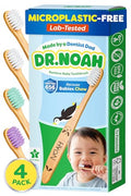 Dr. Noah Bamboo Baby Toothbrush, Microplastic-Free, 4 Pack