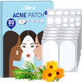 LitBear Large Acne Pimple Patches, 5 Sizes 80 Patches for Large Breakouts, Acne Patches for Face, Chin or Body, Acne Spot Patch with Tea Tree & Calendula Oil, Hydrocolloid Bandages for Acne Skin