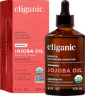 Cliganic Organic Jojoba Oil 4oz - 100% Pure Cold Pressed