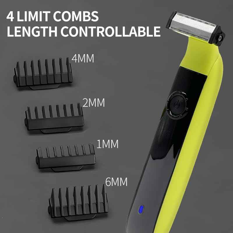 2025Beard & Body Hair Trimmer for Men [All-in-One] USB-C Fast Charging, Adjustable Comb,Groin & Ball Hair Painless Electric Shaver, Travel Razors, Dry Cordless Foil Shavers Low Noise