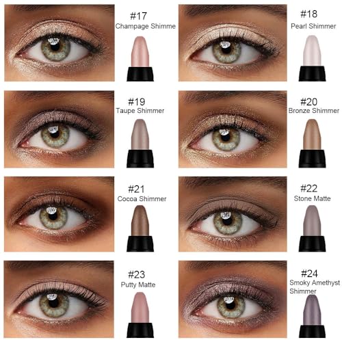 Kaely 8Pc Cream Eyeshadow Stick Set – Matte & Shimmer