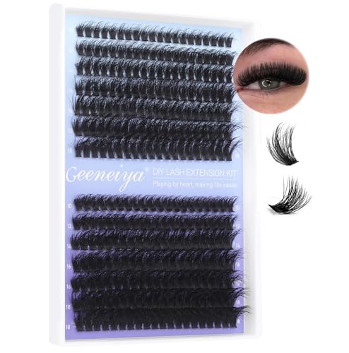 Geeneiya Mink Lash Clusters 10-18MM 280Pcs DIY Extensions