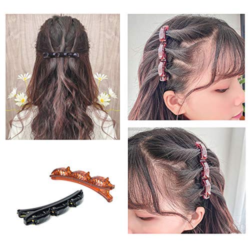 6PCS Double Bangs Hairpin Clips with Anti-Slip Teeth