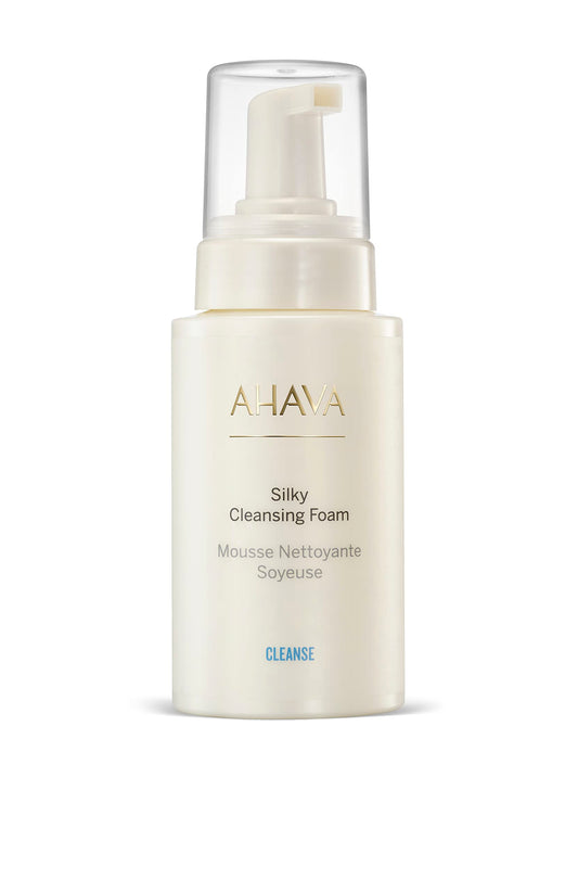 AHAVA Silky Cleansing Foam - Airy cleansing foam for gentle facial cleansing, effectively removes light makeup & dirt, tightens pores & rebalances pH, with Calendula, Babassu Oil & Osmoter, 6.8 Fl.Oz