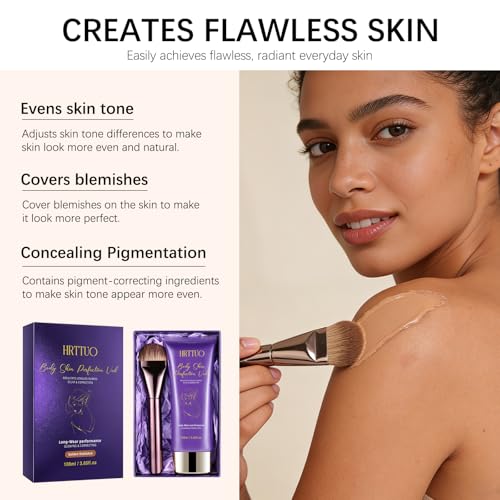 Waterproof Tattoo Cover Up Makeup with Brush – Full Coverage Body Concealer