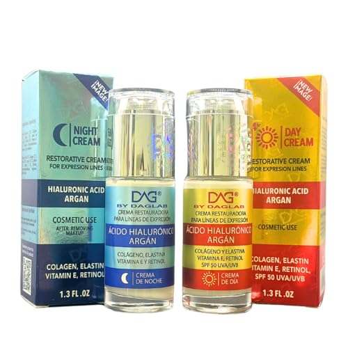 Day & Night Cream Combo (2 x 1.3 Fl Oz) - Complete Skincare Set for Expression Lines | Day Cream | Night Cream