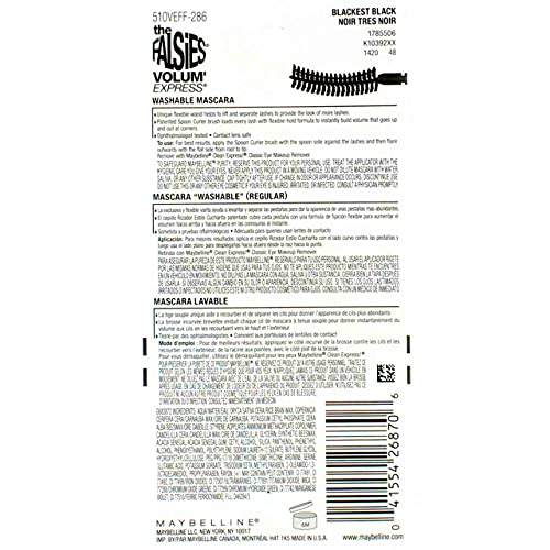 Maybelline Volum' Express The Falsies Flared Mascara, Blackest Black