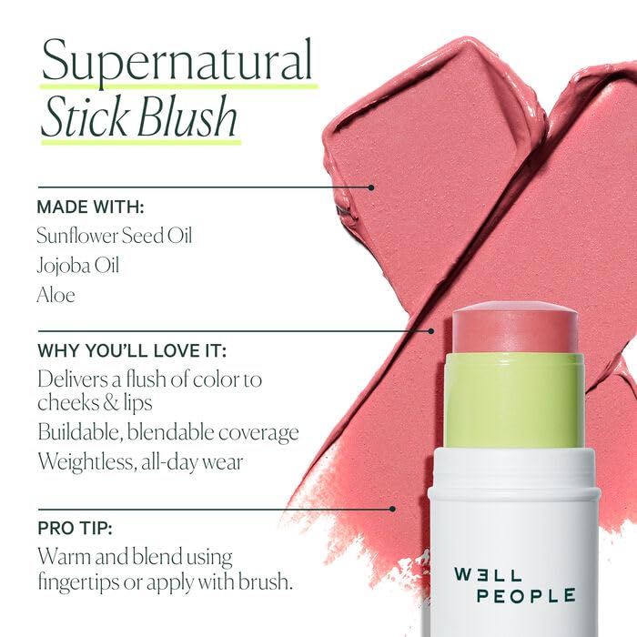 Well People Supernatural Multi-Use Hydrating Blush Stick - Berry