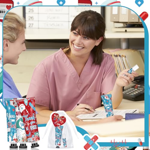 CNA Week Gift Set - 30 Hand Creams & Lip Balms with Tags