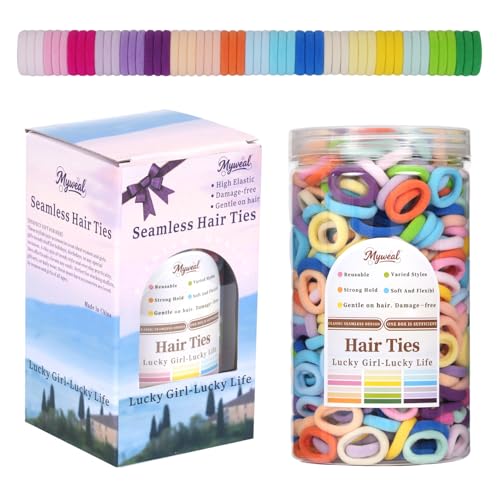 Myweal 500PCS Candy Color Baby Hair Ties No Damage Toddler Hair Bands for Little Girls
