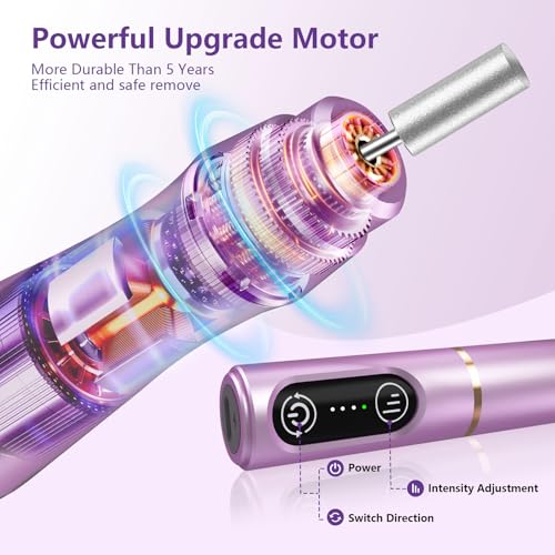 TUOBEO Cordless Electric Nail Drill Kit - Portable 20,000 RPM Efile Set