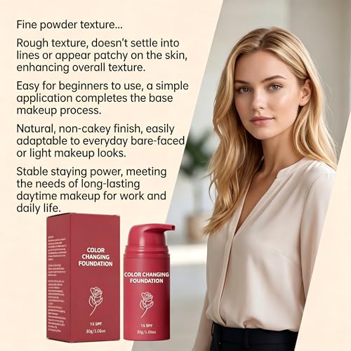 YAMVXIC Korean Color Changing Foundation for All Skin Tones - Hydrating, Long-Lasting, Medium to Full Coverage