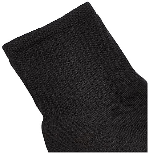 Hue Women's Mini Crew Sock 6-Pack, Black, One Size