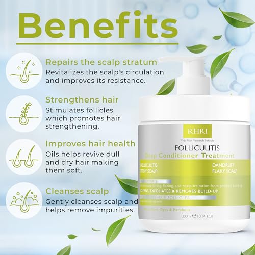 Folliculitis Deep Conditioner for Scalp Treatment - After Shampoo, Dandruff & Psoriasis Relief
