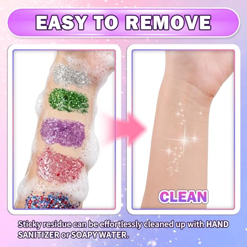 Red White Blue Holographic Glitter Stick Waterproof