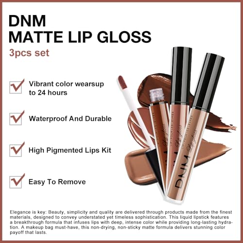 3Pcs Matte Liquid Lipstick Set - Long Lasting Waterproof