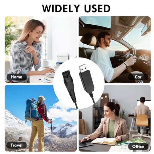Vancle 15V USB Charger Cable Fit for Philips HQ Series HQ8505£¬N orelco 9000 7000 5000 3000 Series, USB-C Power Cord for Oneblade Electric Shaver Razor N orelco QP6510, QP6520, QP6530, QP6550, HC9450