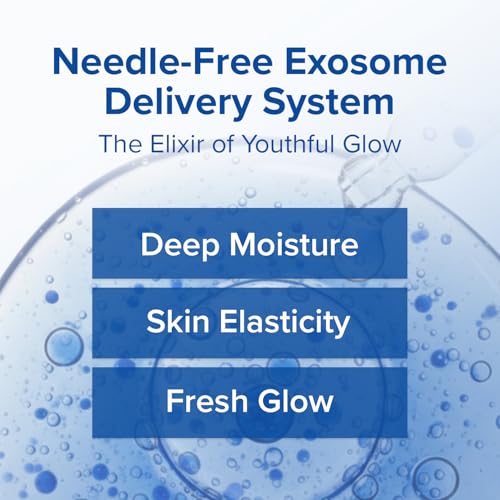 idplacosmetics EXO-V Plus Ampoule 1.01 fl.oz (30ml) ? Korean Microneedling Serum for Smoother, Plumper Skin, 99.9% 100.4 nm Encapsulated Exosome + NMN, for Microneedle Roller (250?m)