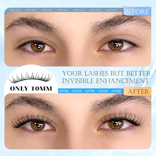10mm Wispy C Curl Eyelash Clusters - 110pc DIY Lash Extensions