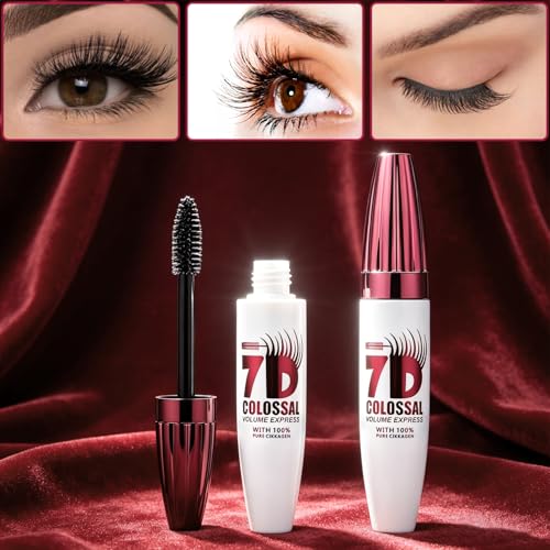 7D Waterproof Volume Mascara – Lengthening & Thickening, 2-Pack