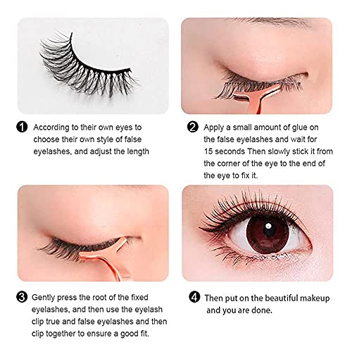 6D Wispy Short Lashes 10 Pairs - Natural Look, Reusable Fake Eyelashes
