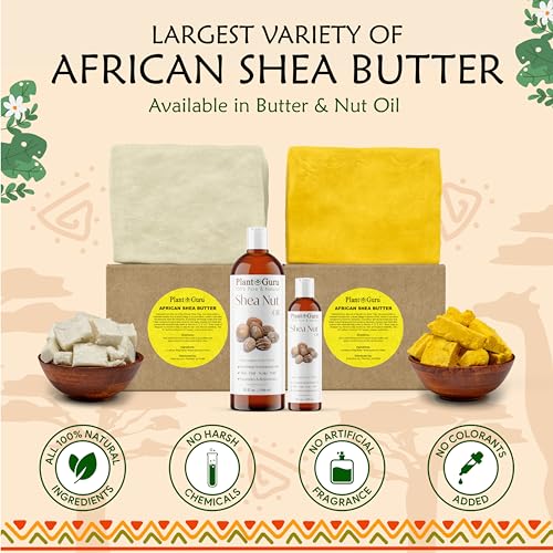 African Shea Butter Raw Unrefined 100% Pure Natural Organic Ivory Grade A - 32 oz / 2 lbs DIY Body Butters, Lotion, Cream, lip Balm & Soap Making Supplies, Eczema & Psoriasis Aid, Stretch Mark Product