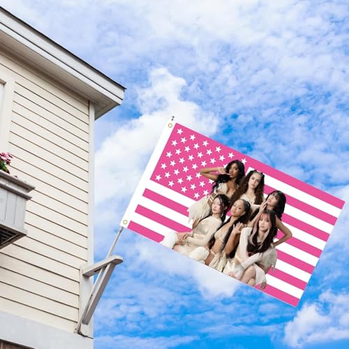 Pink American Flag Tapestry 3x5 FT with Brass Grommets