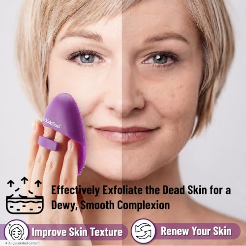 Silicone Facial Cleansing Brush 4 Pack - Pink, Purple, Blue Skin Care Tools
