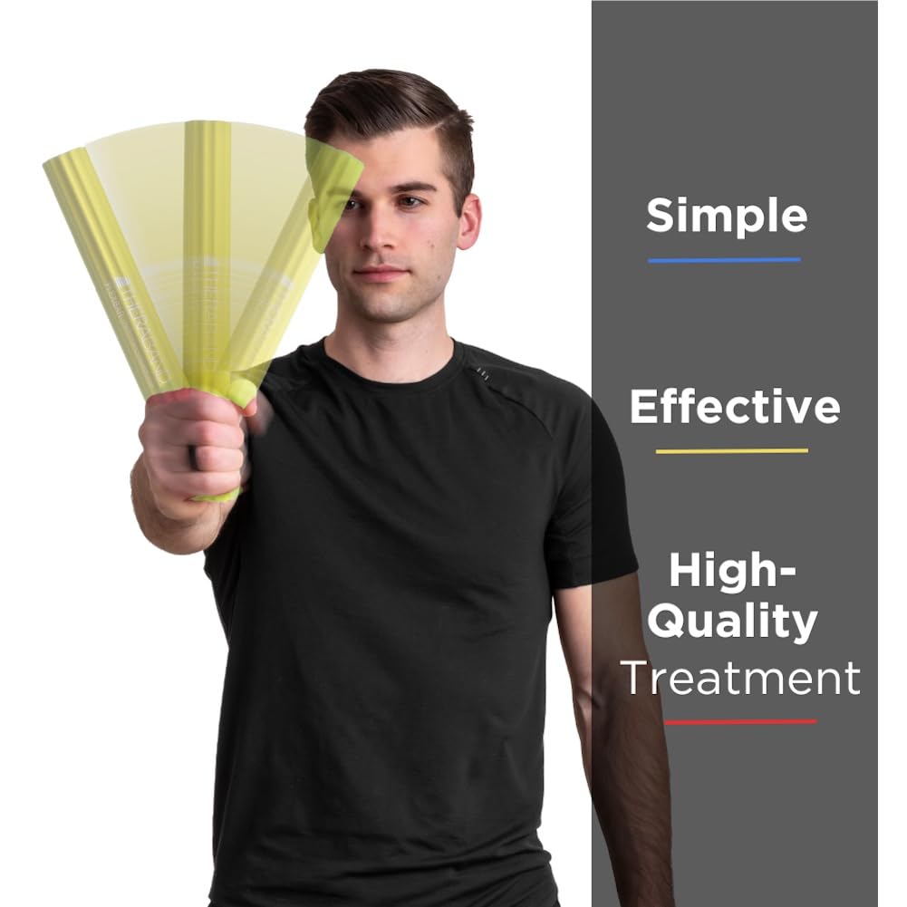 THERABAND FlexBar, Tennis Elbow Therapy Bar, Relieve Tendonitis Pain & Improve Grip Strength, Resistance Bar for Golfers Elbow & Tendinitis, Yellow, Extra Light, Beginner