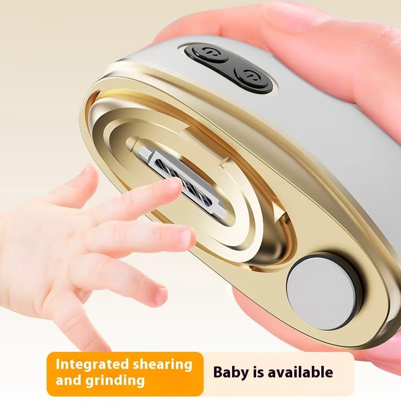 Yuliana White 2-in-1 Electric Nail Clipper & Grinder for Kids & Seniors