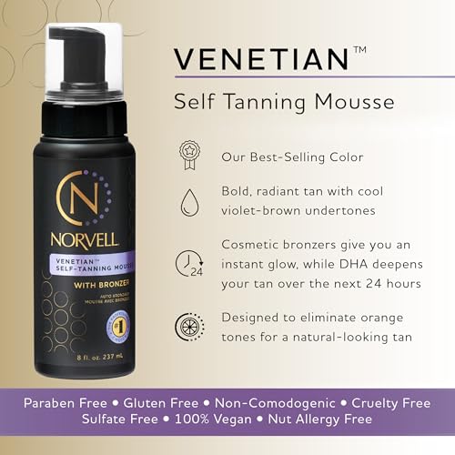 Norvell Venetian Sunless Self Tanning Mousse 8 Fl Oz