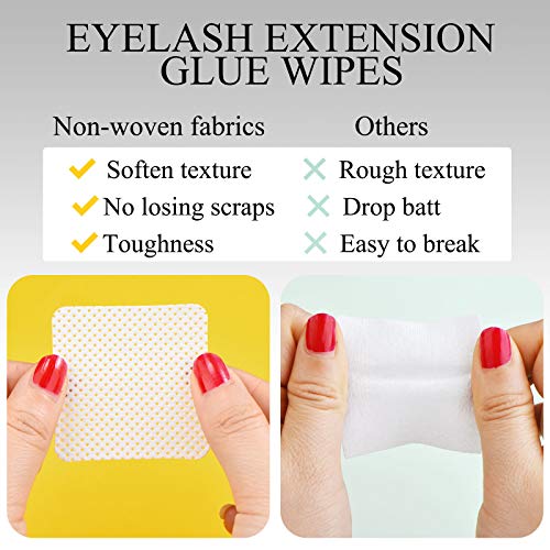1000 Pcs Eyelash Extension Glue Wipes - Lint-Free Non-Woven