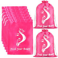 AIHOPESTO 6Pcs Satin Pouches with Drawstring - Soft Pink Silk Storage Bags for Hair Bundles, Wigs & Accessories (6 PCS Pink)