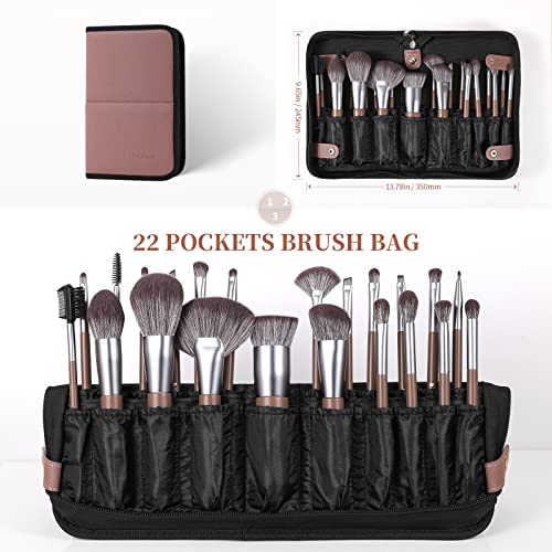 DUcare Makeup Brushes Professional with Bag +DUcare Foundation Brush