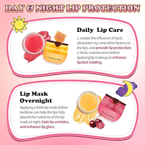 4-Piece Lip Scrub & Mask Set - Exfoliate & Moisturize