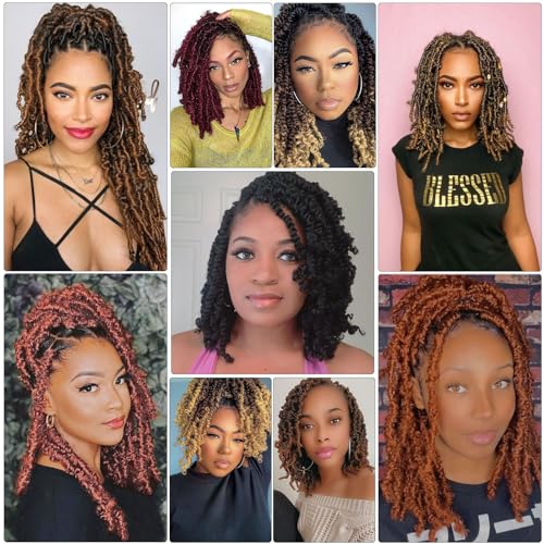 Spring Twist Hair 10 Inch Spring Twist Crochet Hair 6 Packs Spring Twist Braiding Hair For Butterfly Locs Soft Locs Low Temperature Synthetic Fiber Fluffy Hair Extensions (10 Inch,T30)