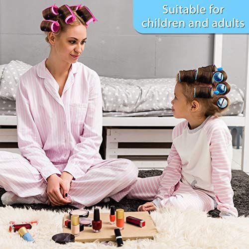 60-Piece Hair Rollers Set with Clips & Pins – 6 Sizes