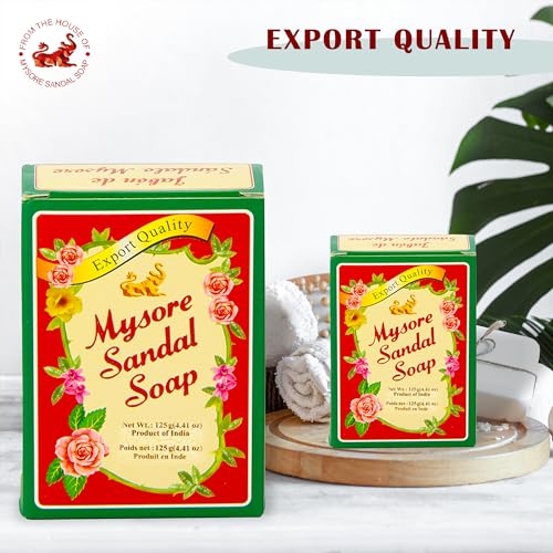 Mysore Sandal Soap 4.41 oz (125 Grams) Box, (Pack of 5)