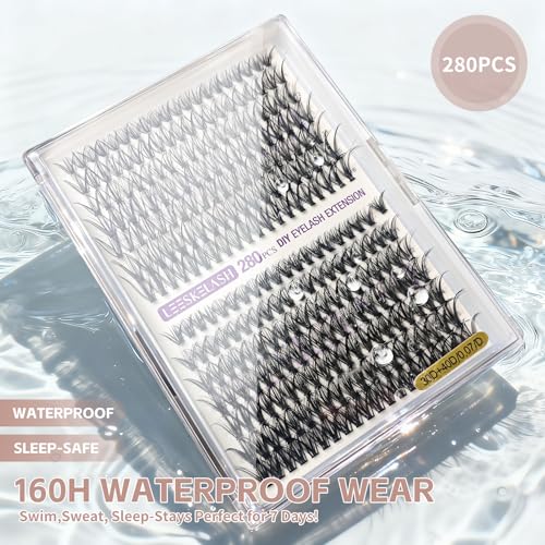Lash Extension Kit 280PCS - DIY Volume Clusters 9-16mm