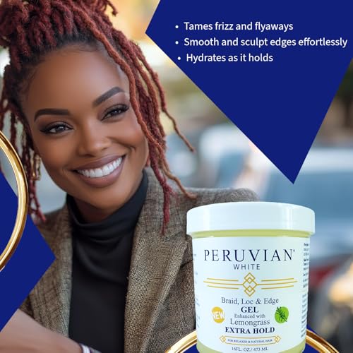 Braids N Lox Braid, Loc & Edge Braiding Gel EXTRA HOLD for Relaxed & Natural Hair, 2 LBS. (Lemongrass)