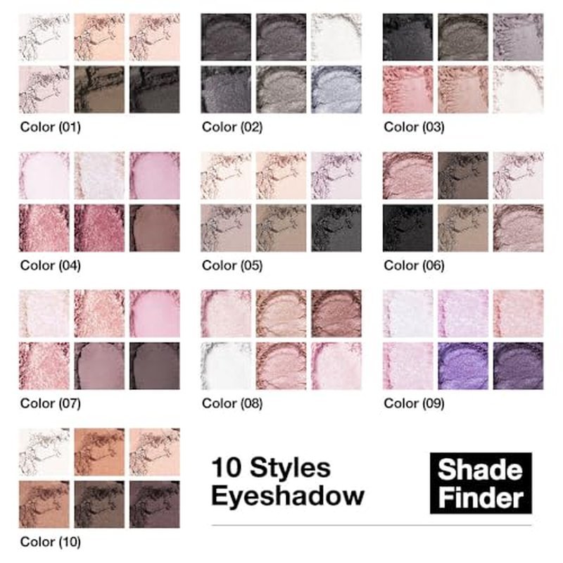 6-Color Nude Smokey Eyeshadow Palette with Mirror