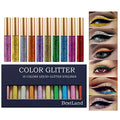10-Color Liquid Glitter Eyeliner Set Waterproof Shimmer