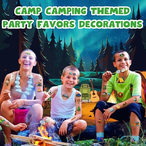 50pc Camping Temporary Tattoos for Kids - Party Favors