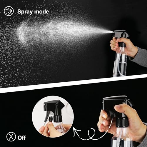 12oz Continuous Mist Plastic Spray Bottle 2 Pack All Purpose