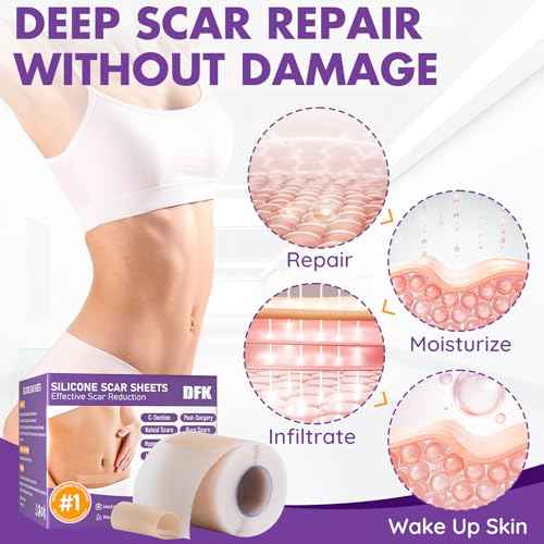 Silicone Scar Sheets, Silicone Scar Tape(1.6"x 79" Roll-2M), Reusable Professional Scar Silicone Strips, Soft Silicone Scar Sheets for Surgical Scars,Keloid,Acne Scars,Burn Scar,C-Section