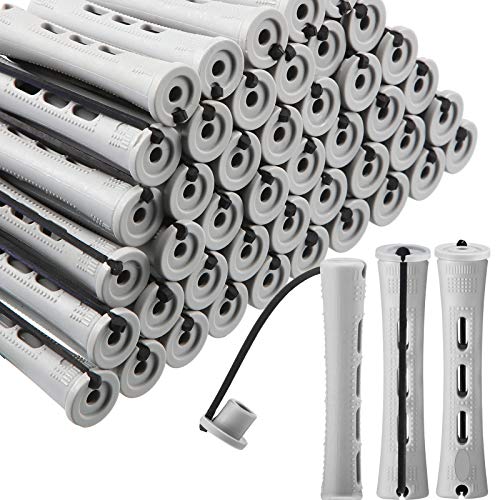 WILLBOND 60pc Hair Perm Rods Set with Elastic Bands