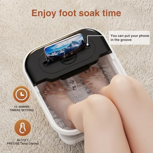 Heated Foot Soaking Tub Massager with Remote Control & Timer