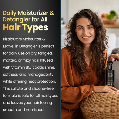 KizaiaCare Heat Protection Spray & Leave-in Conditioner for All Hair Types