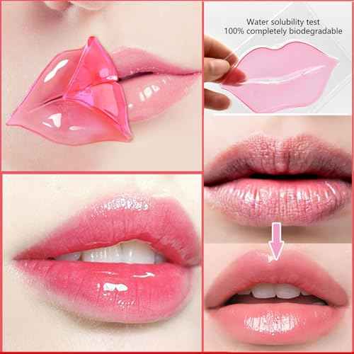 30 Pairs Eye Masks & Lip Masks, Crystal Collagen Eye Patches for Puffy Eyes & Dark Circles, Bachelorette Party Favors, Bridesmaid Gifts, Lip Care & 24K Gold Eye Mask Moisturizing & Reduce Wrinkles